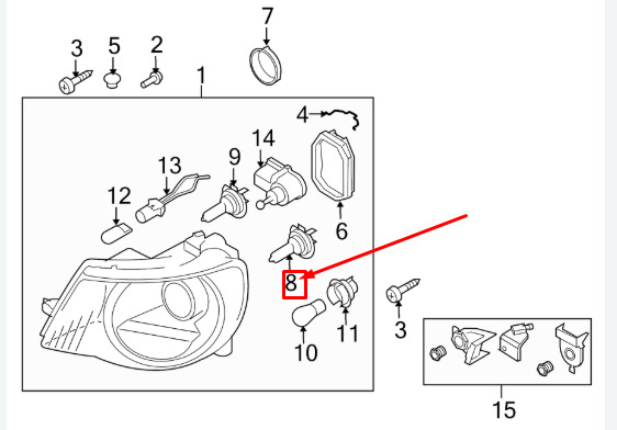 N 10320102 - NEW VOLKSWAGEN BEETLE 9C FRONT HEADLIGHT BULB N10320102 ORIGINAL